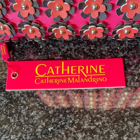Catherine Malandrino Magenta Floral Annabelle Satchel Bag - Picture 2 of 12